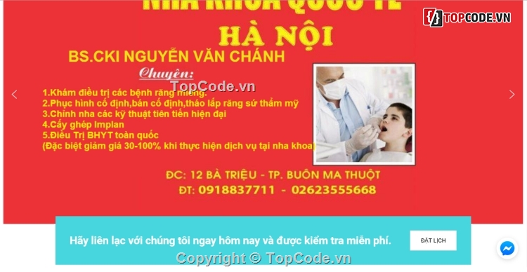 Web phòng khám nha khoa,Web đặt lịch khám online,website phòng khám nha khoa,web phòng khám nha khoa